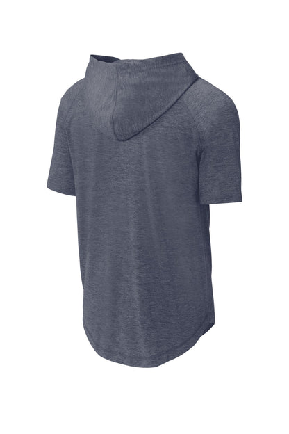 Sport-Tek  PosiCharge  Tri-Blend Wicking Short Sleeve Hoodie. ST404