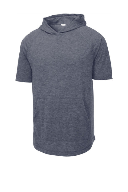 Sport-Tek  PosiCharge  Tri-Blend Wicking Short Sleeve Hoodie. ST404