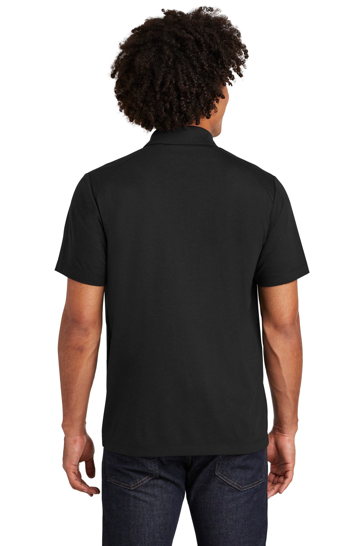 Custom Embroidered Sport-Tek  PosiCharge  Tri-Blend Wicking Polo. ST405,Black Triad Solid