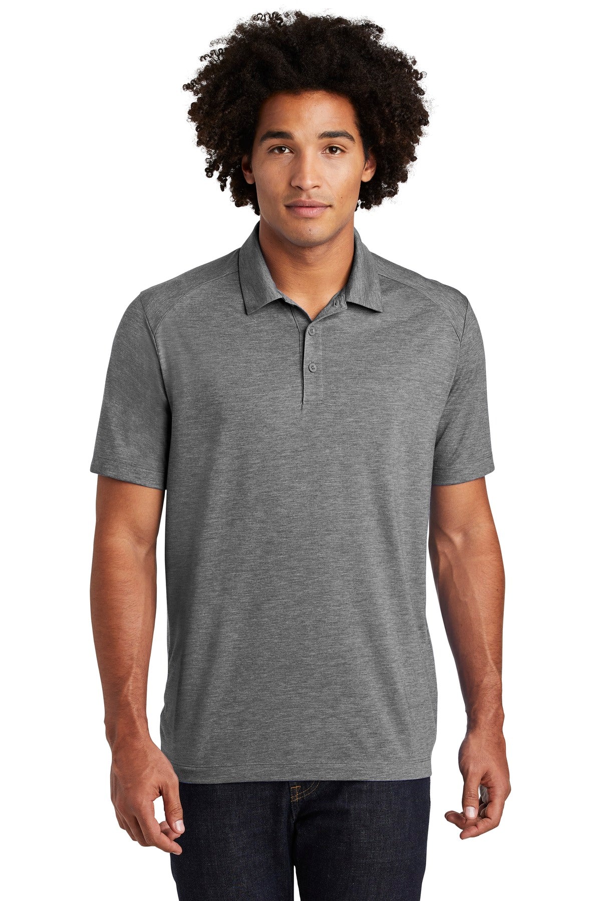 Sport-Tek  PosiCharge  Tri-Blend Wicking Polo. ST405