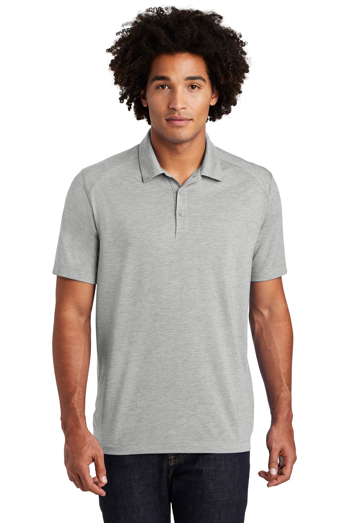Sport-Tek  PosiCharge  Tri-Blend Wicking Polo. ST405