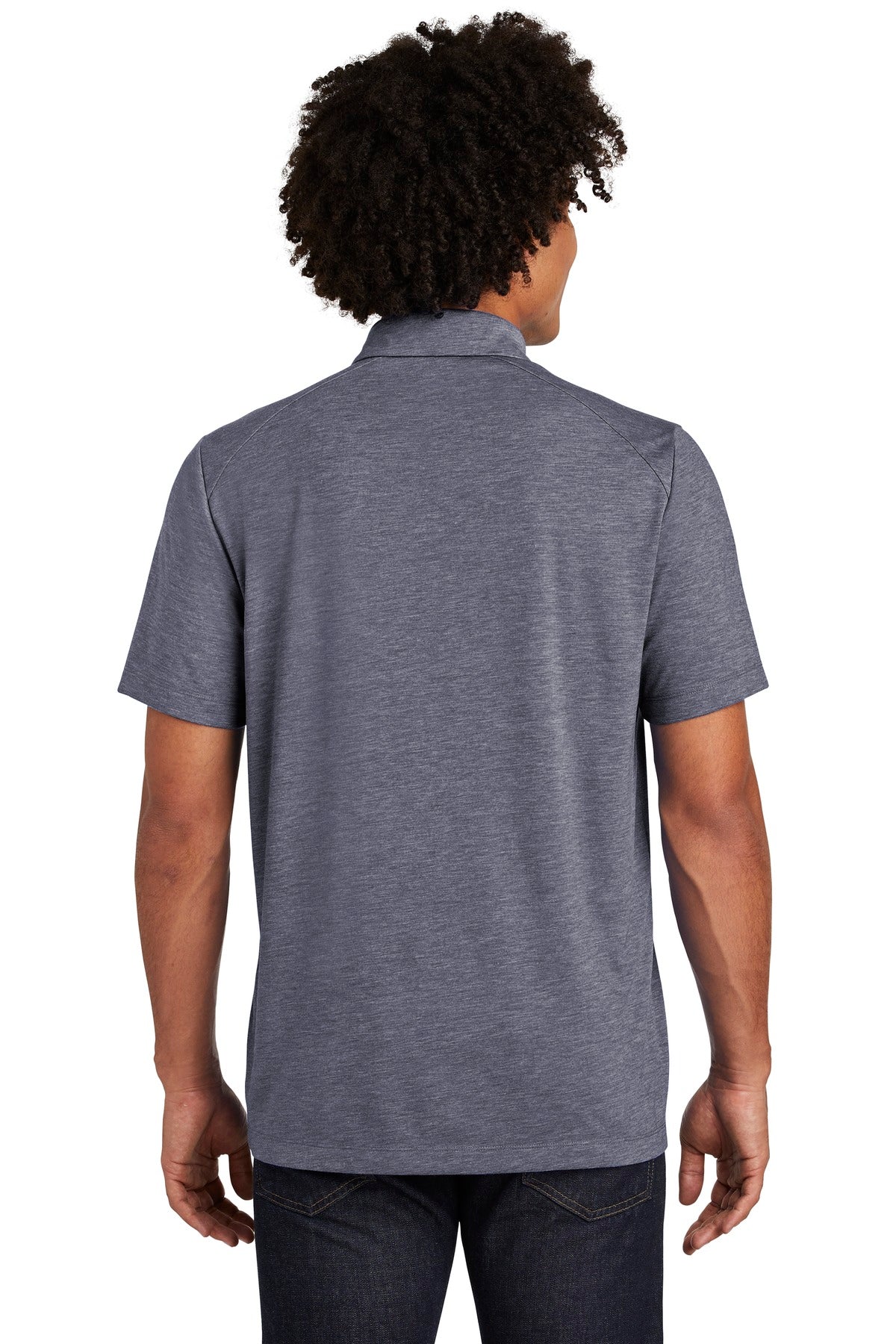 Custom Embroidered Sport-Tek  PosiCharge  Tri-Blend Wicking Polo. ST405,True Navy Heather