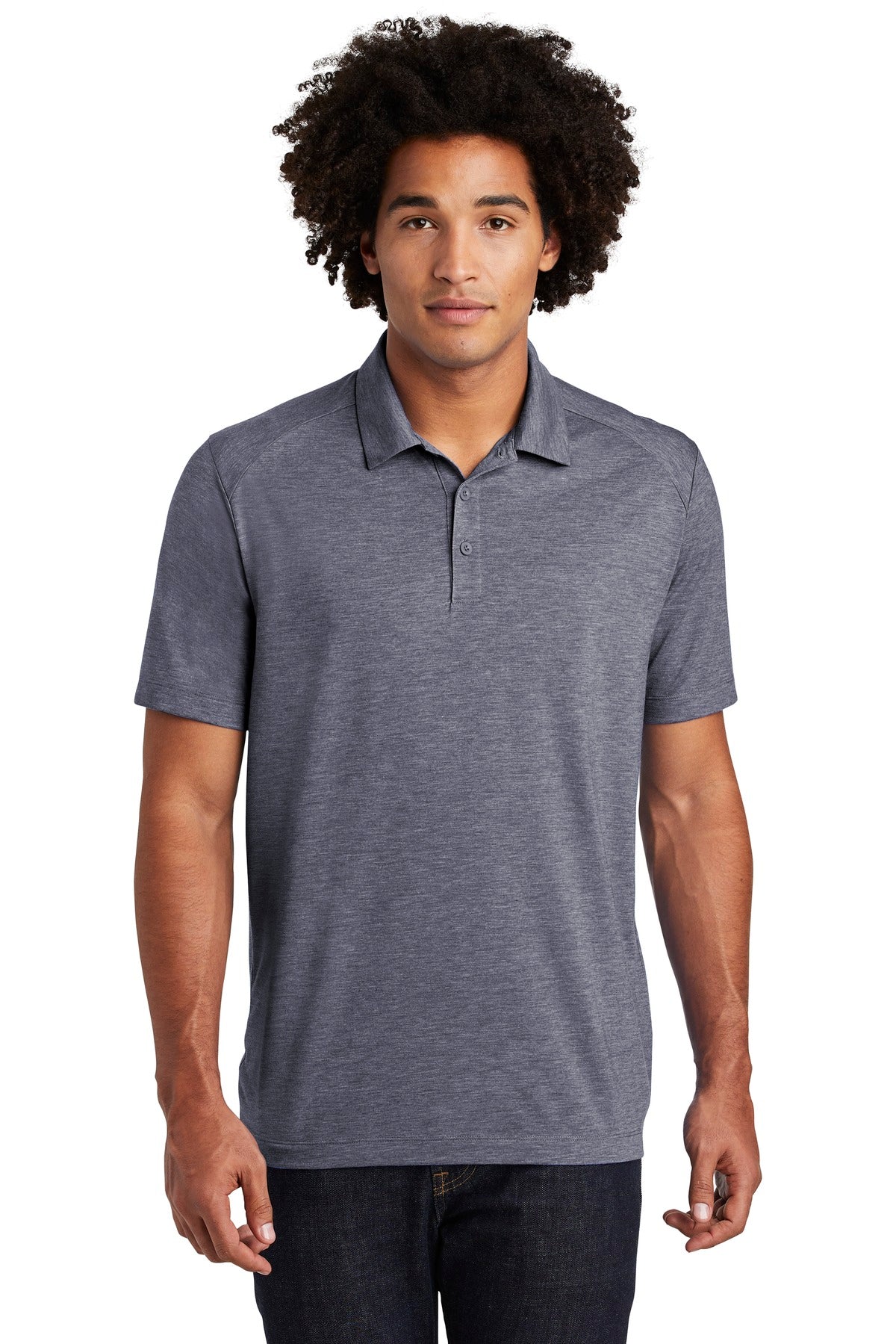 Sport-Tek  PosiCharge  Tri-Blend Wicking Polo. ST405