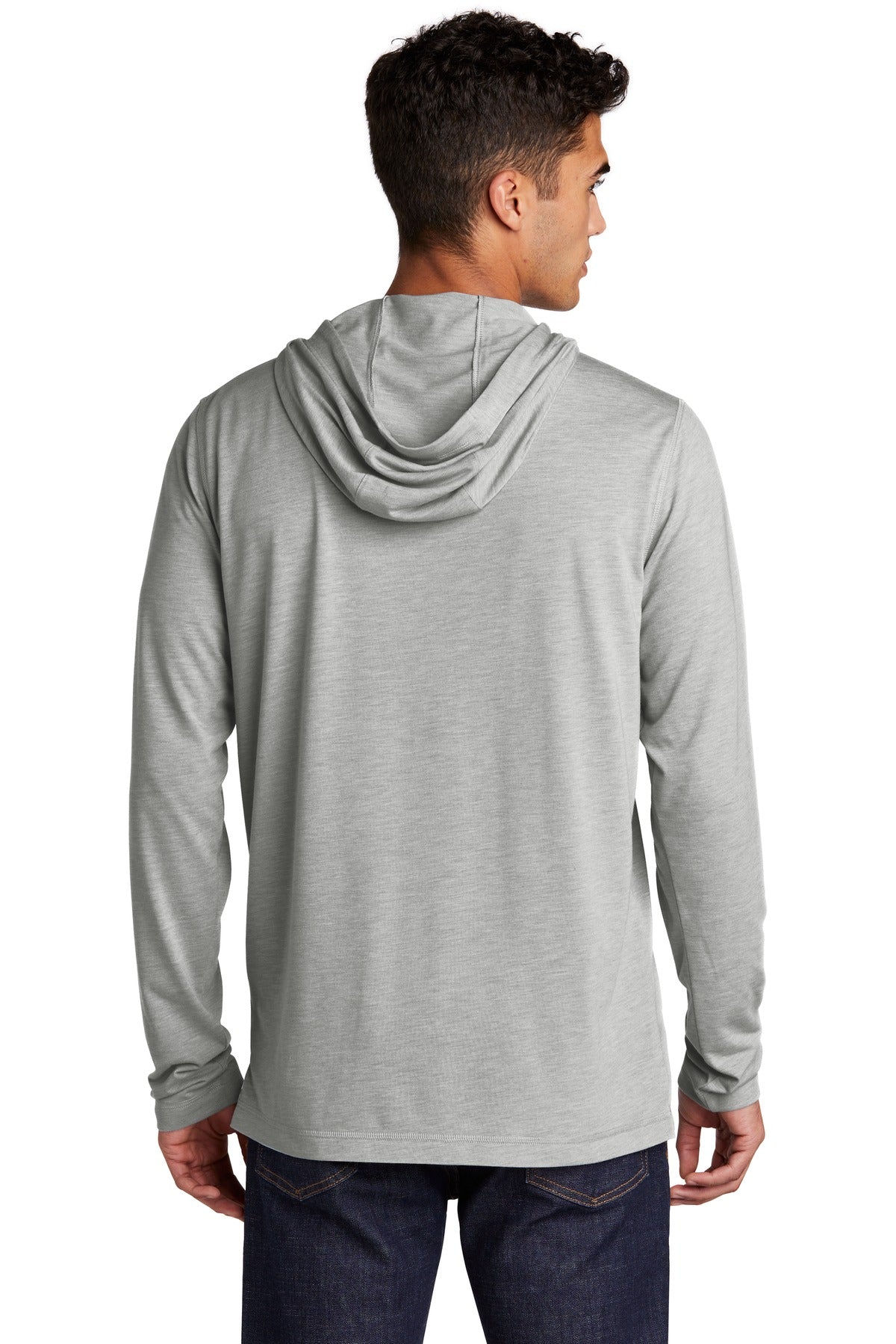 Custom Embroidered Sport-Tek  PosiCharge  Tri-Blend Wicking Long Sleeve Hoodie ST406,Light Grey Heather