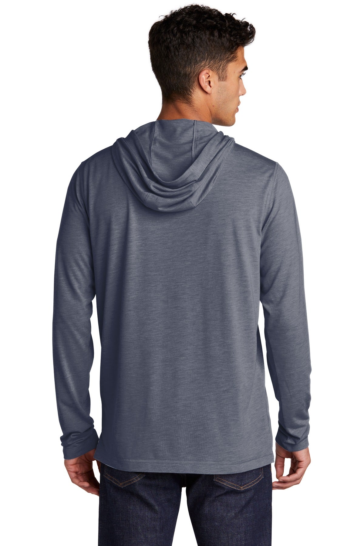 Custom Embroidered Sport-Tek  PosiCharge  Tri-Blend Wicking Long Sleeve Hoodie ST406,True Navy Heather