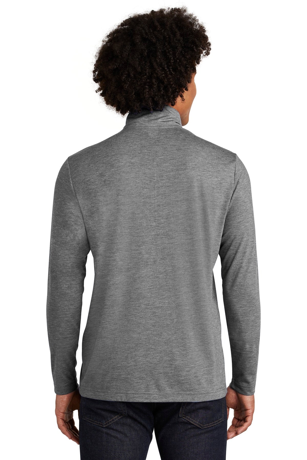 Custom Embroidered Sport-Tek  PosiCharge  Tri-Blend Wicking 1/4-Zip Pullover. ST407,Dark Grey Heather