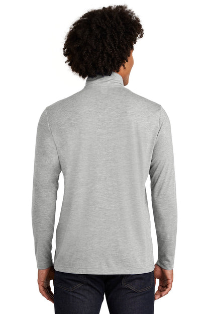 Custom Embroidered Sport-Tek  PosiCharge  Tri-Blend Wicking 1/4-Zip Pullover. ST407,Light Grey Heather