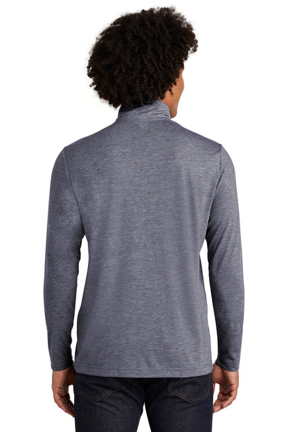 Custom Embroidered Sport-Tek  PosiCharge  Tri-Blend Wicking 1/4-Zip Pullover. ST407,True Navy Heather