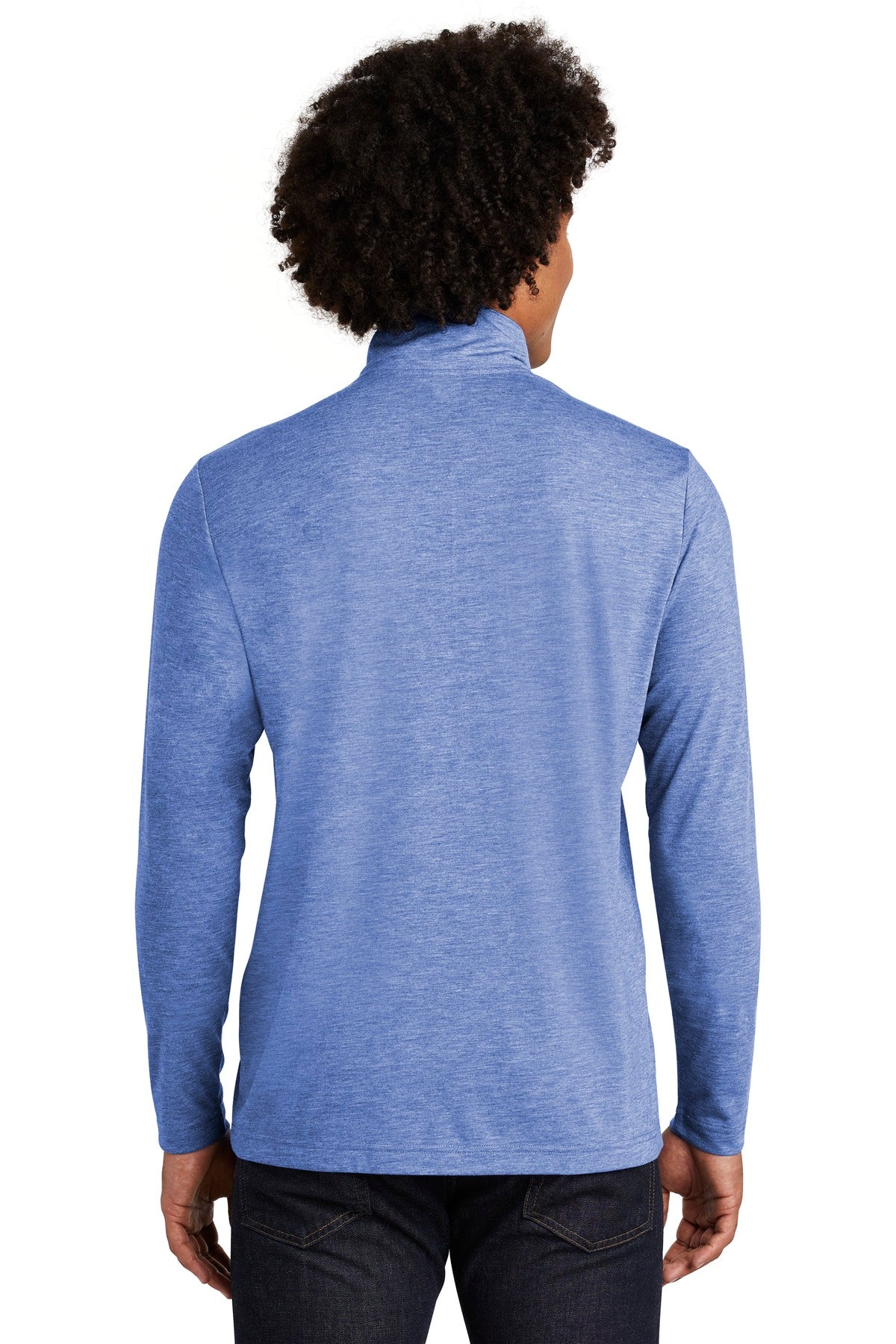 Custom Embroidered Sport-Tek  PosiCharge  Tri-Blend Wicking 1/4-Zip Pullover. ST407,True Royal Heather