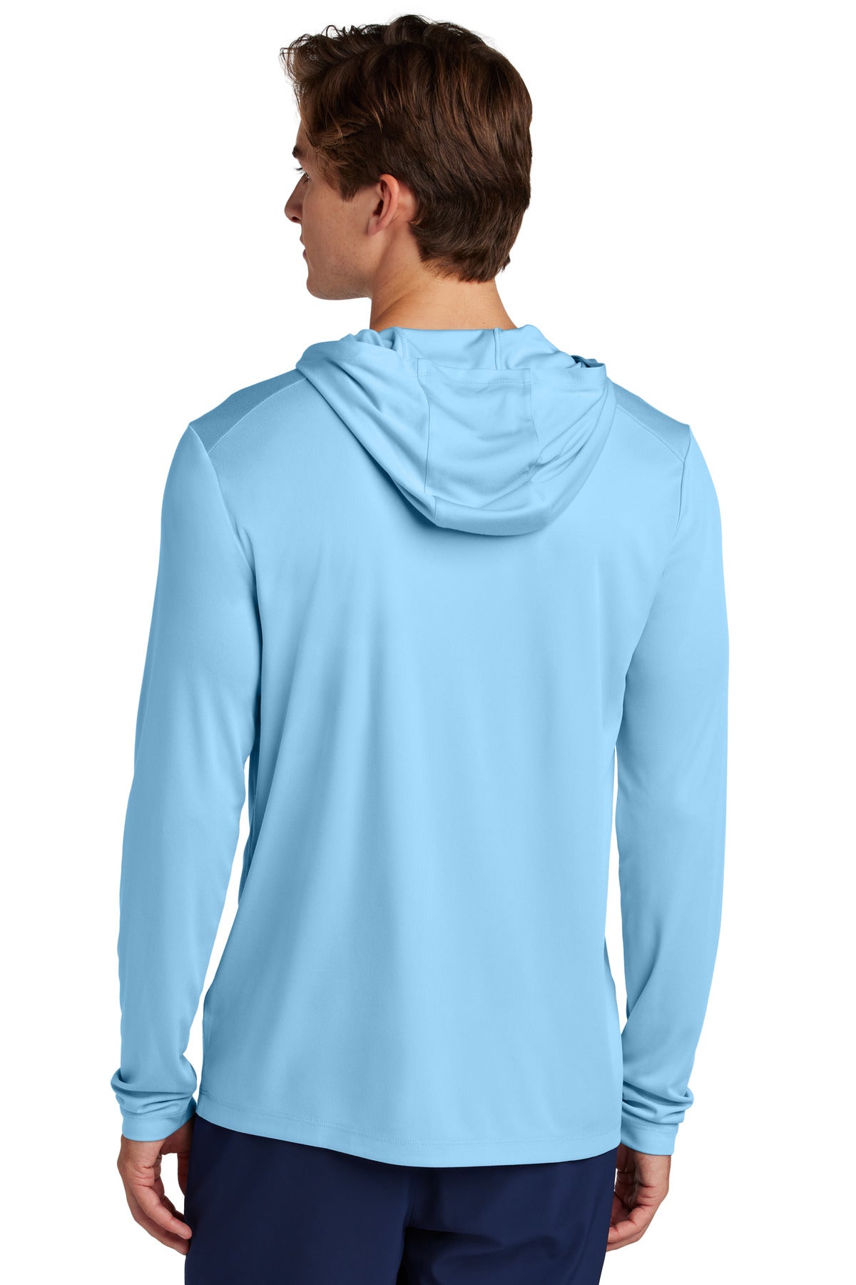 Custom Embroidered Sport-Tek Posi-UV Pro Long Sleeve Hoodie ST420LSH,Light Blue