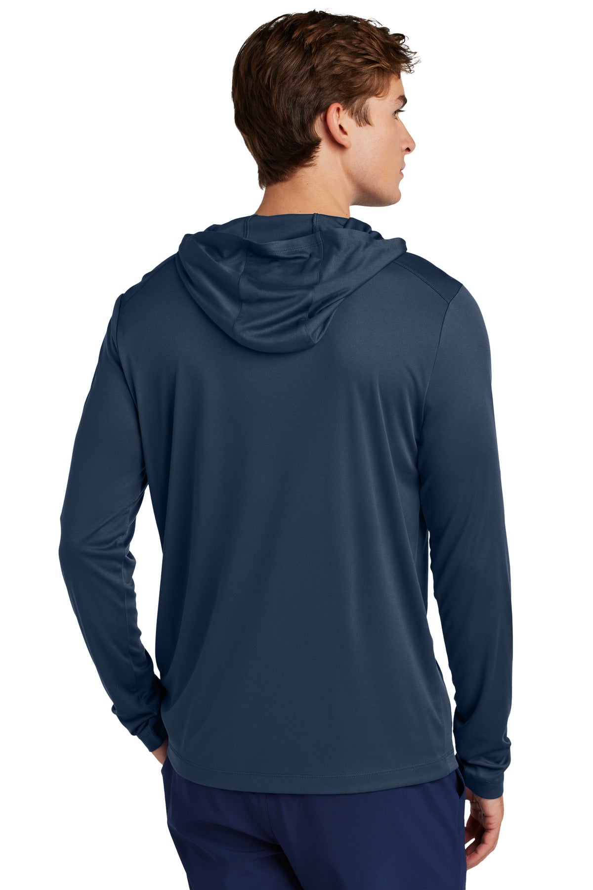 Custom Embroidered Sport-Tek Posi-UV Pro Long Sleeve Hoodie ST420LSH,True Navy
