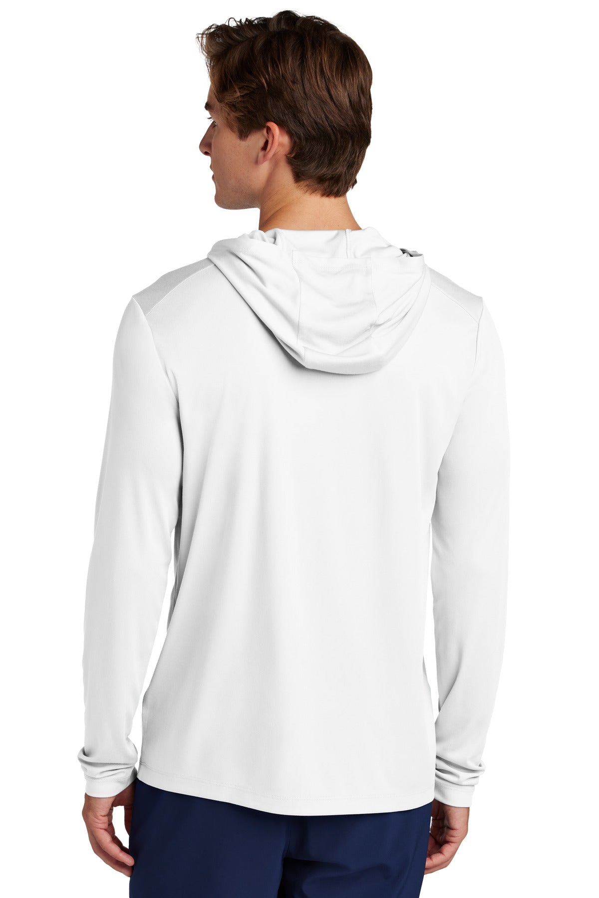 Custom Embroidered Sport-Tek Posi-UV Pro Long Sleeve Hoodie ST420LSH,White