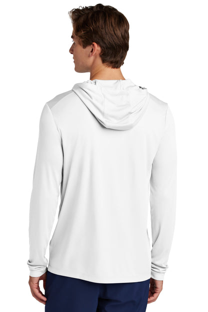 Custom Embroidered Sport-Tek Posi-UV Pro Long Sleeve Hoodie ST420LSH,White