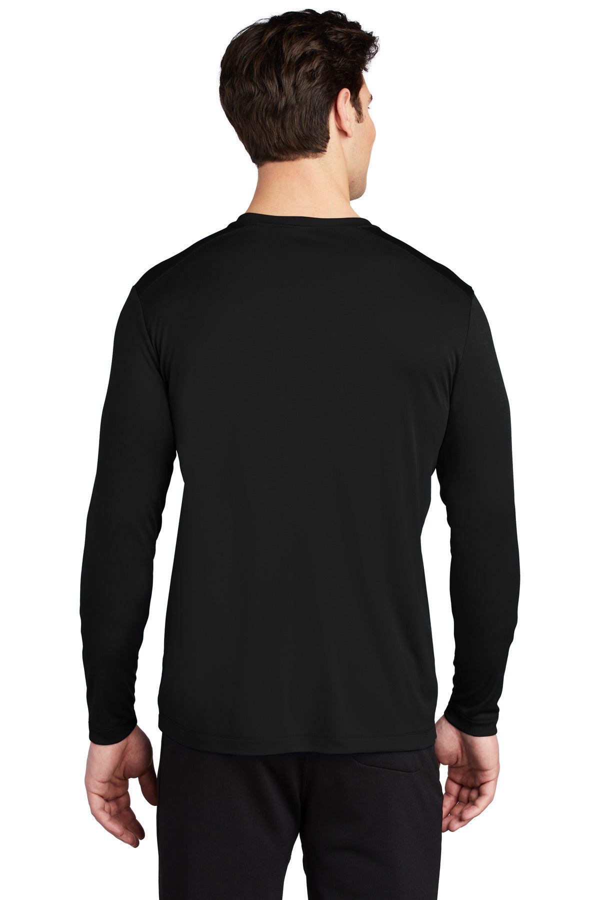 Custom Embroidered Sport-Tek  Posi-UV Pro Long Sleeve Tee. ST420LS,Black