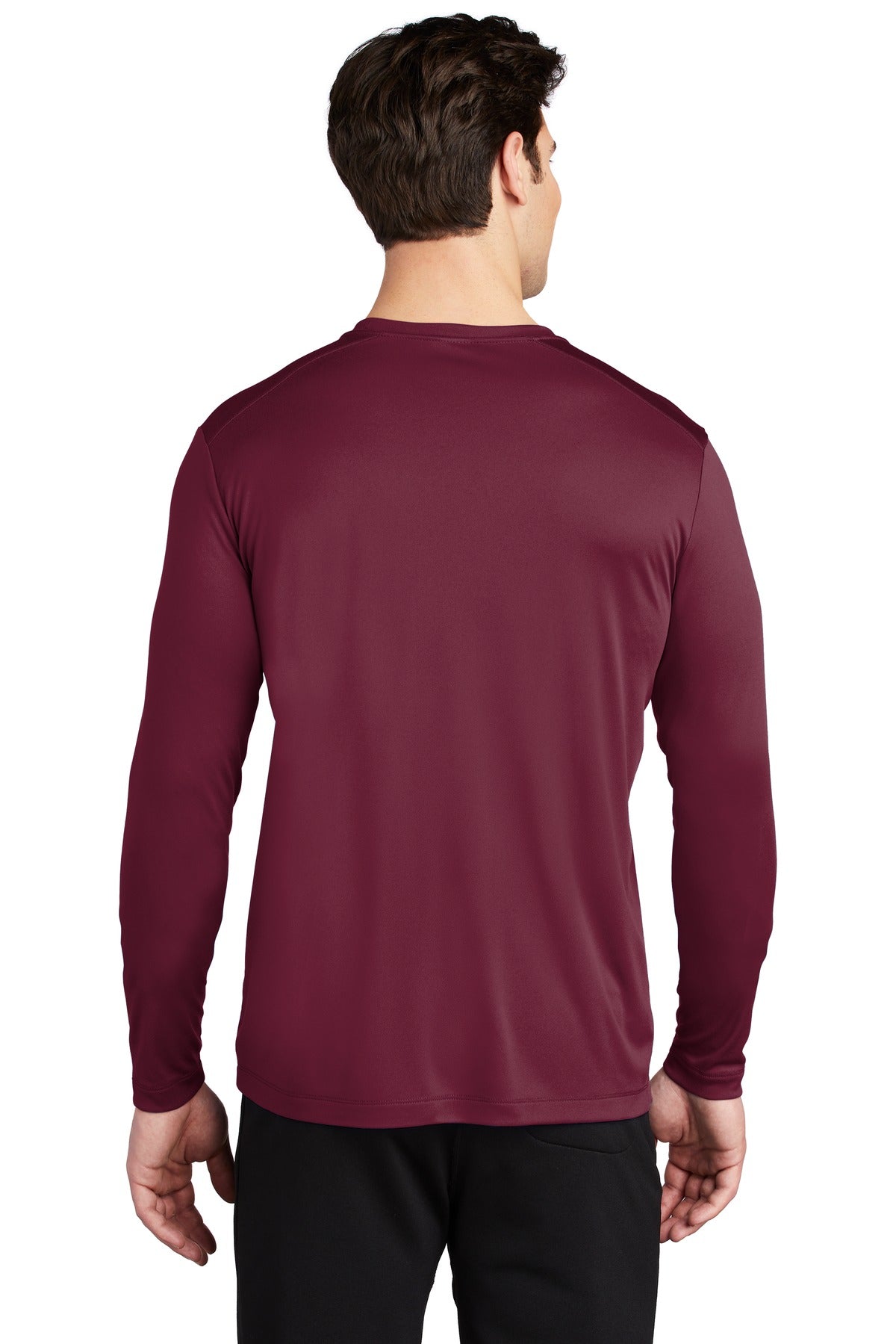 Custom Embroidered Sport-Tek  Posi-UV Pro Long Sleeve Tee. ST420LS,Cardinal