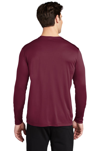 Custom Embroidered Sport-Tek  Posi-UV Pro Long Sleeve Tee. ST420LS,Cardinal