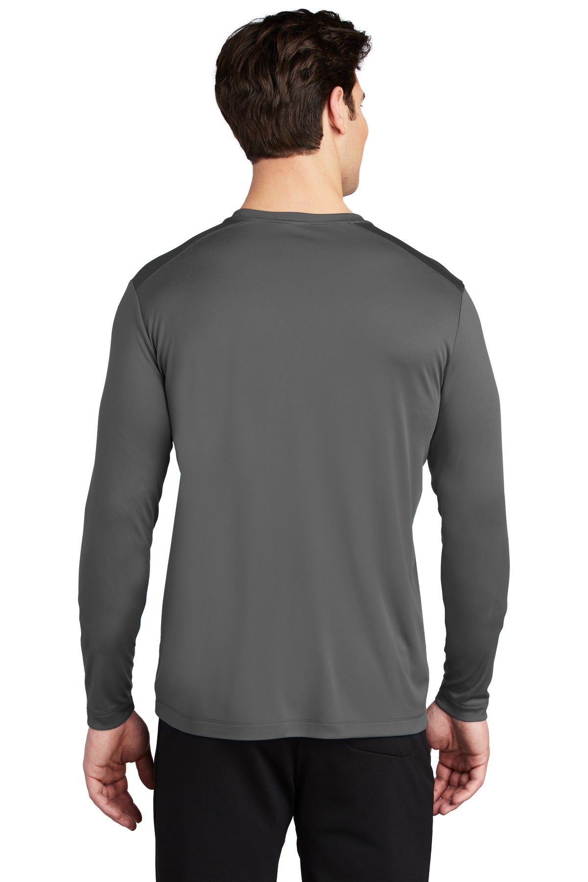 Custom Embroidered Sport-Tek  Posi-UV Pro Long Sleeve Tee. ST420LS,Dark Smoke Grey