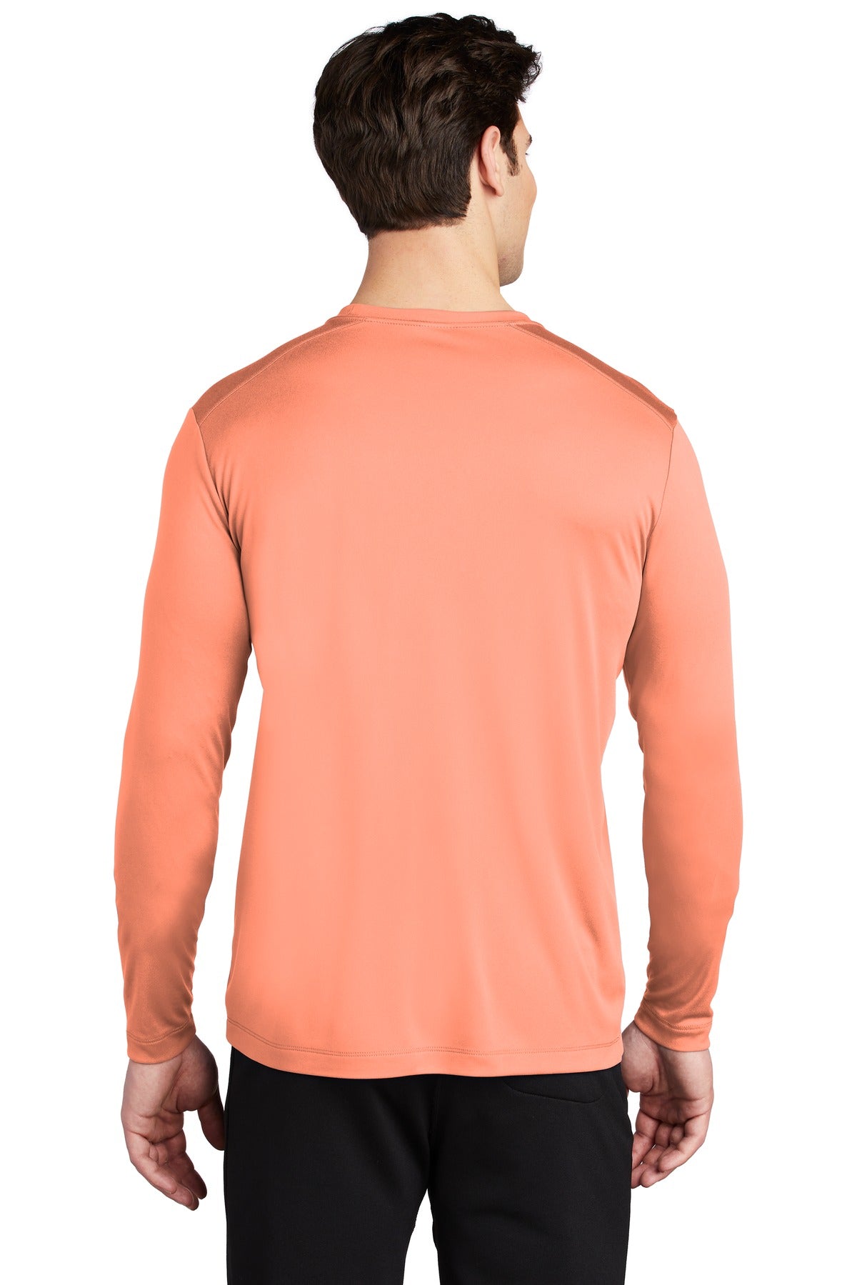 Custom Embroidered Sport-Tek  Posi-UV Pro Long Sleeve Tee. ST420LS,Soft Coral
