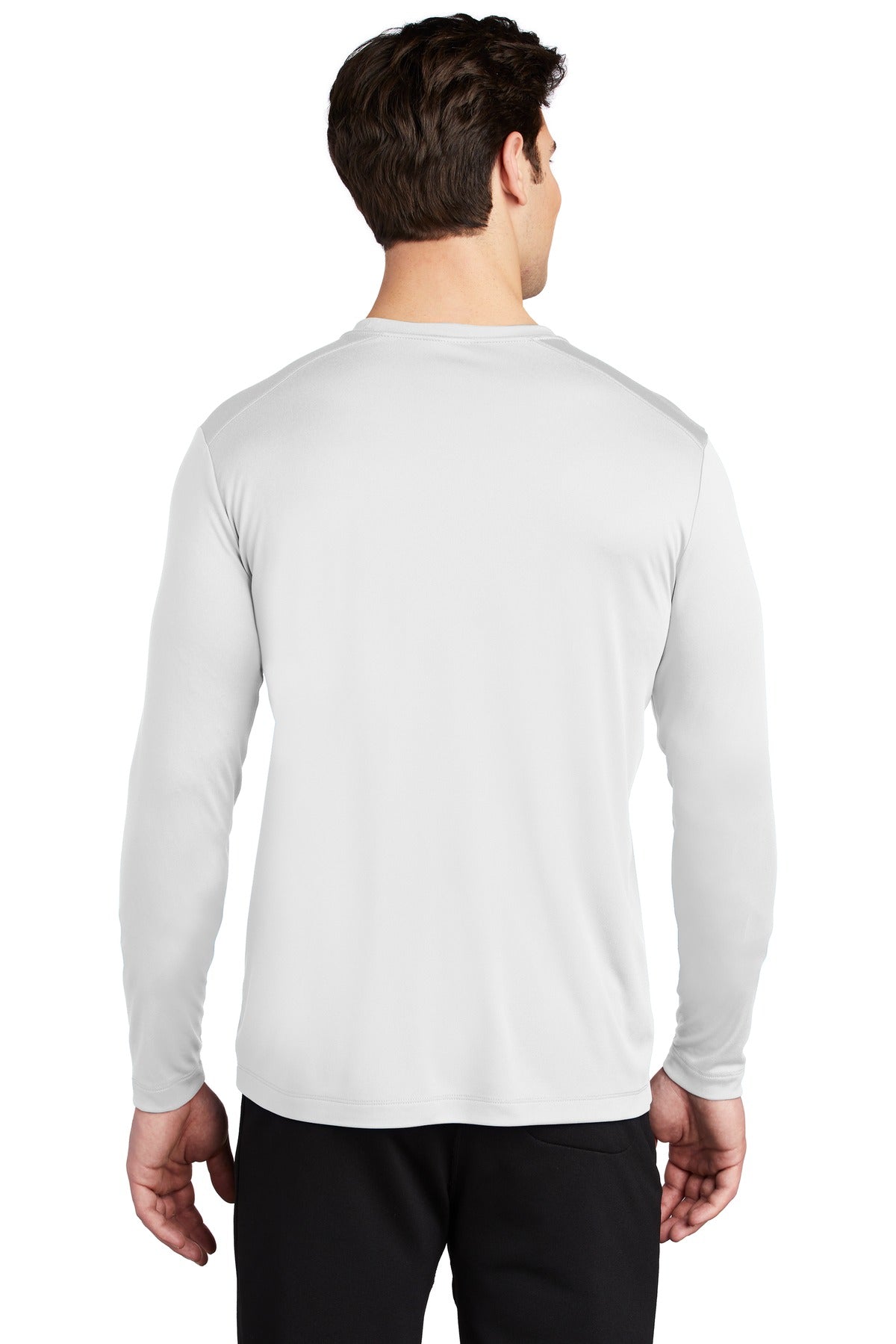 Custom Embroidered Sport-Tek  Posi-UV Pro Long Sleeve Tee. ST420LS,White