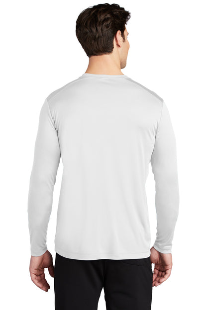Custom Embroidered Sport-Tek  Posi-UV Pro Long Sleeve Tee. ST420LS,White