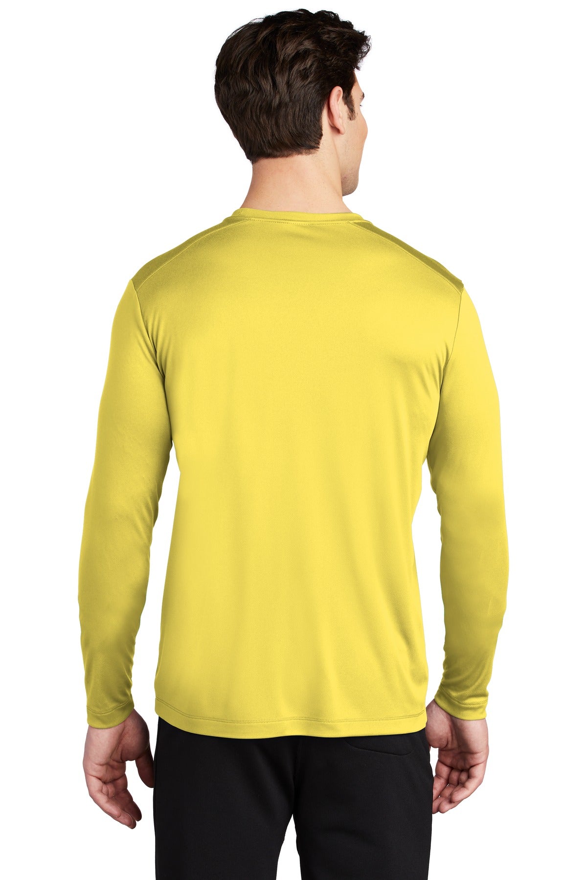 Custom Embroidered Sport-Tek  Posi-UV Pro Long Sleeve Tee. ST420LS,Yellow