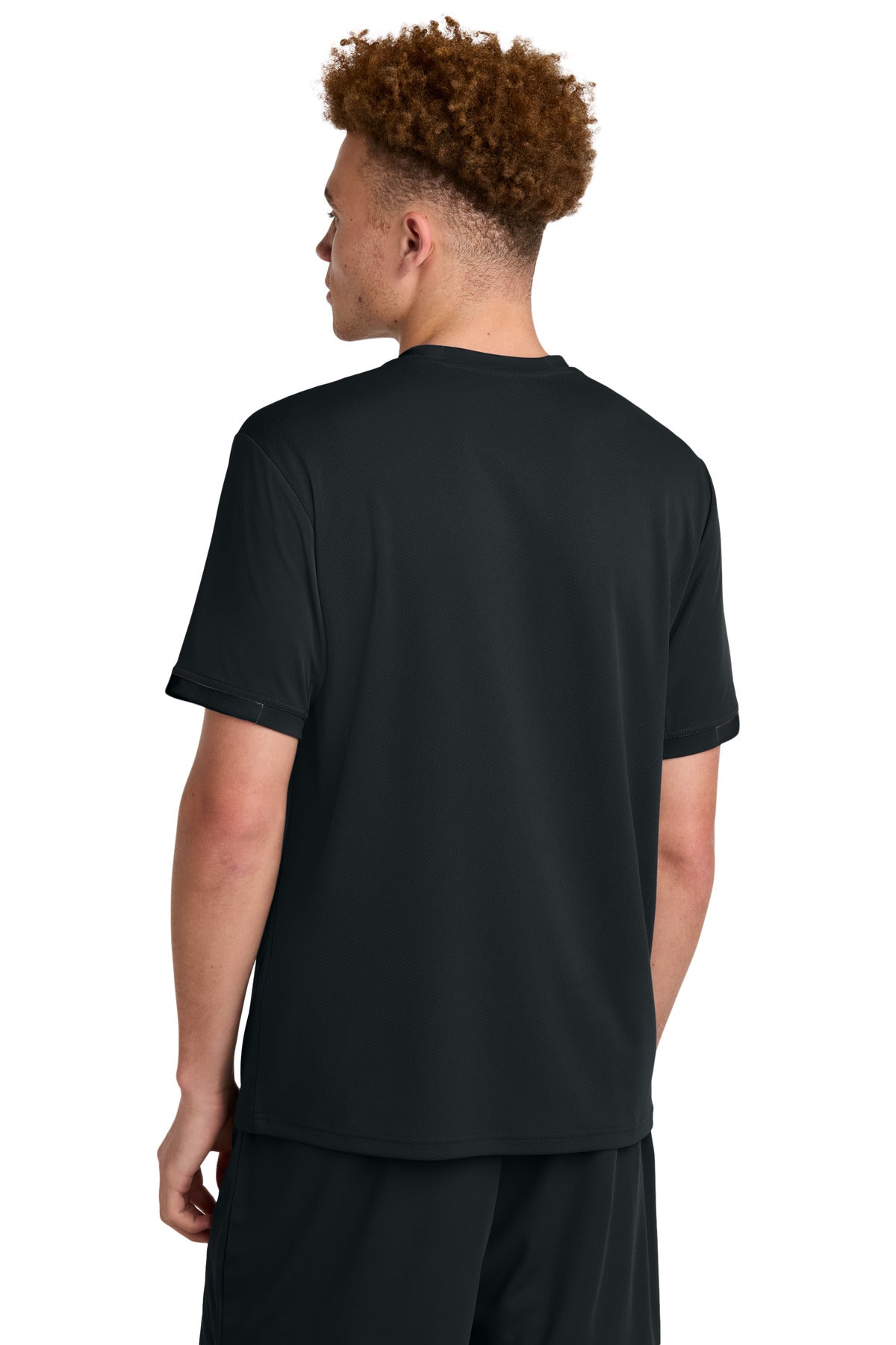 Custom Embroidered Sport-Tek Club Short Sleeve Crew ST440,Black/ Black