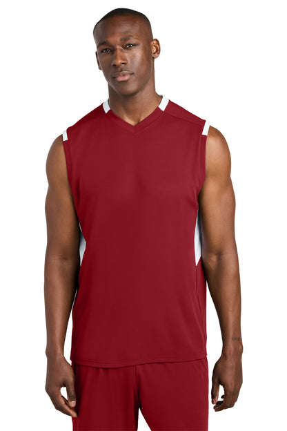 Custom Embroidered Sport-Tek Activewear in Deep Red/ White