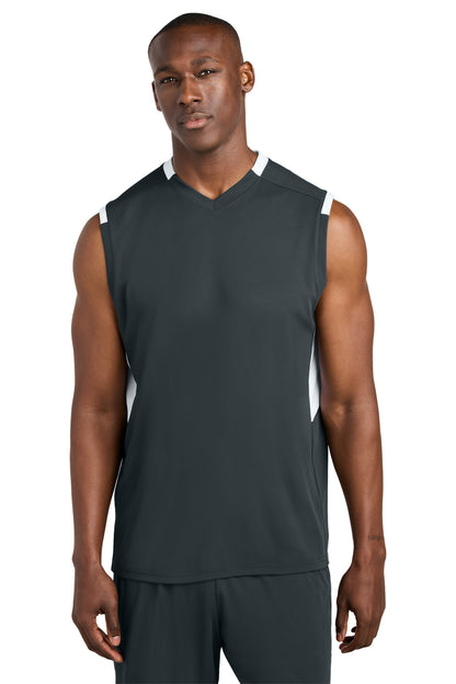 Custom Embroidered Sport-Tek Activewear in Iron Grey/ White
