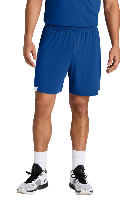 Sport-Tek Club 7  Short ST442 True Royal/ White