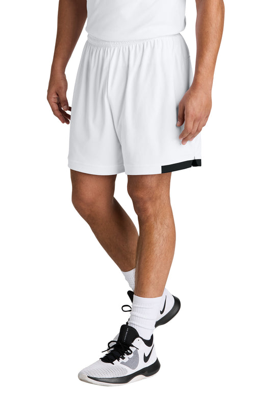 Sport-Tek Club 7  Short ST442 White/ Black