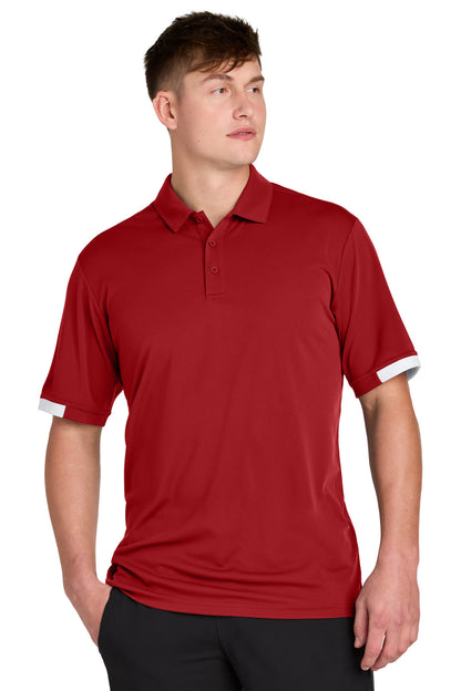 Custom Embroidered Sport-Tek Polos/Knits in Deep Red/ White