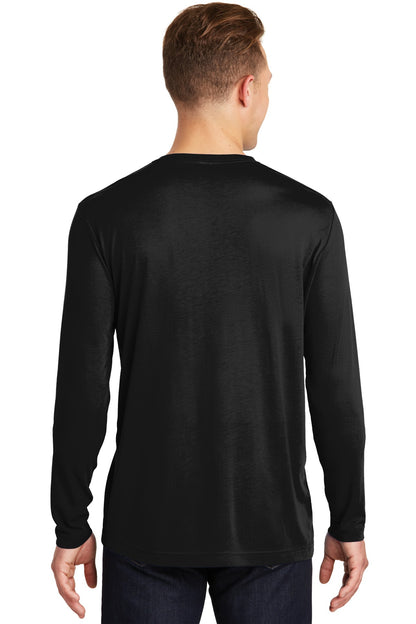 Custom Embroidered Sport-Tek Long Sleeve PosiCharge Competitor Cotton Touch Tee. ST450LS,Black