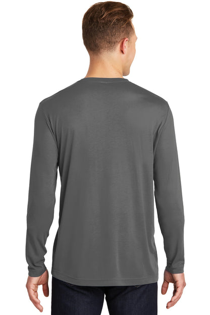 Custom Embroidered Sport-Tek Long Sleeve PosiCharge Competitor Cotton Touch Tee. ST450LS,Dark Smoke Grey