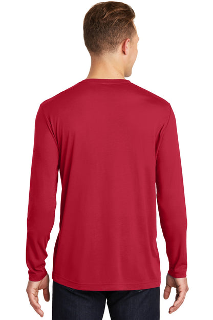 Custom Embroidered Sport-Tek Long Sleeve PosiCharge Competitor Cotton Touch Tee. ST450LS,Deep Red