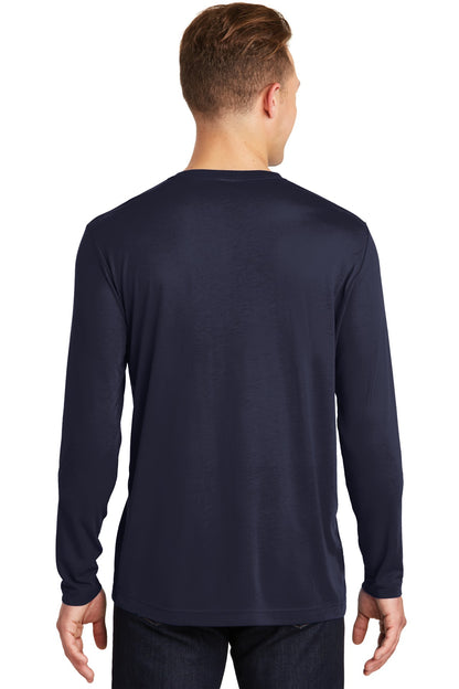 Custom Embroidered Sport-Tek Long Sleeve PosiCharge Competitor Cotton Touch Tee. ST450LS,True Navy