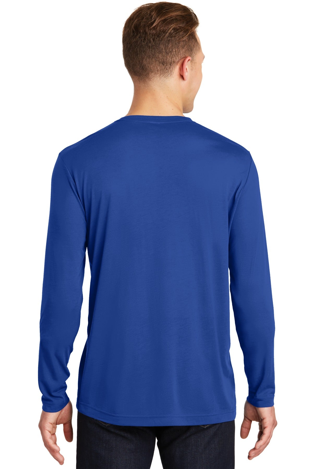 Custom Embroidered Sport-Tek Long Sleeve PosiCharge Competitor Cotton Touch Tee. ST450LS,True Royal