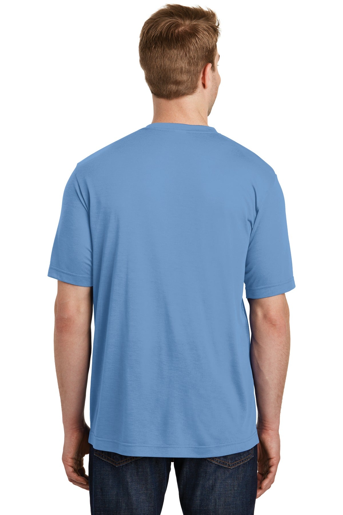 Custom Embroidered Sport-Tek PosiCharge Competitor Cotton Touch Tee. ST450,Carolina Blue