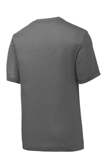 Custom Embroidered Sport-Tek T-Shirts  in Dark Smoke Grey