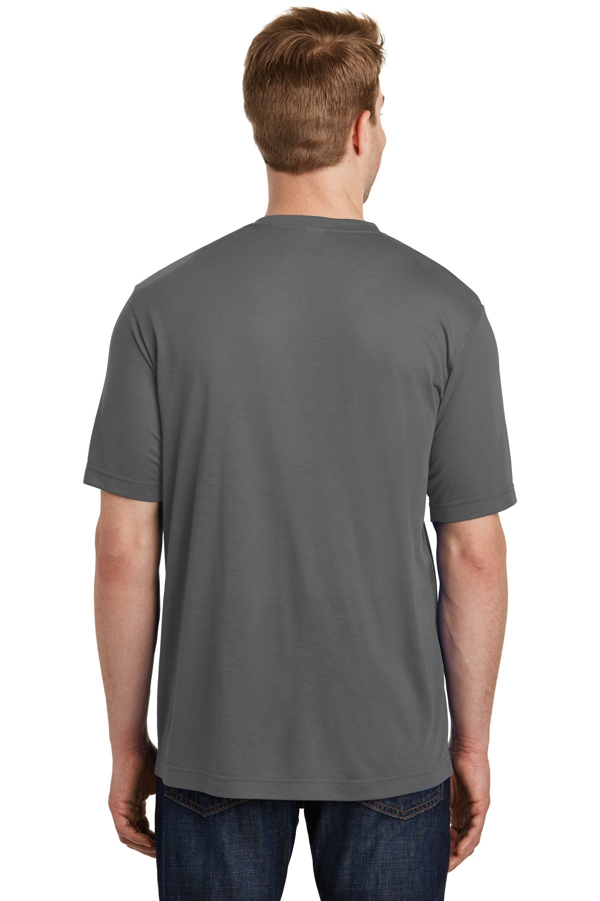 Custom Embroidered Sport-Tek PosiCharge Competitor Cotton Touch Tee. ST450,Dark Smoke Grey