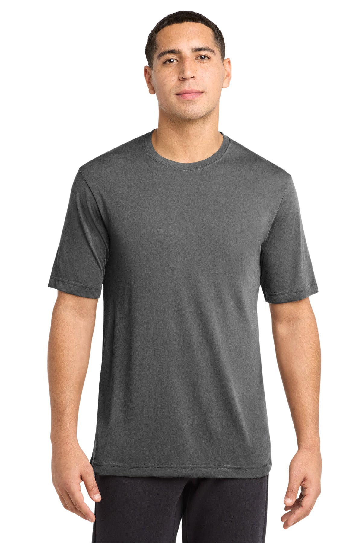 Custom Embroidered Sport-Tek T-Shirts  in Dark Smoke Grey