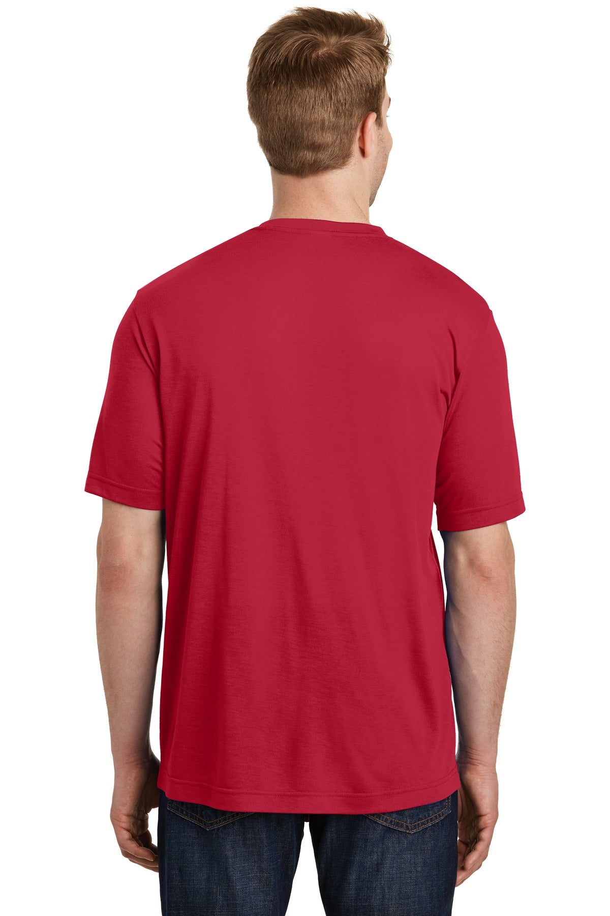 Custom Embroidered Sport-Tek PosiCharge Competitor Cotton Touch Tee. ST450,Deep Red