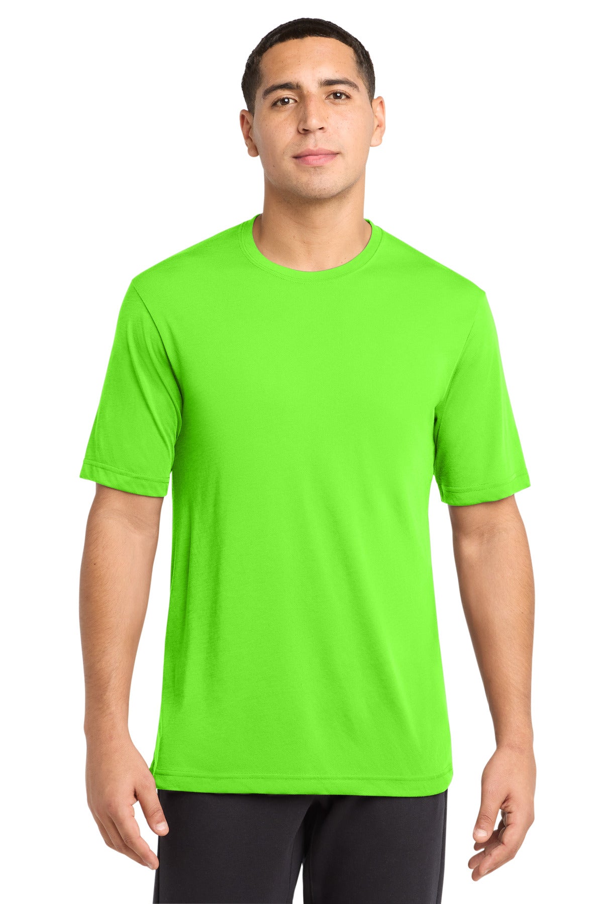 Custom Embroidered Sport-Tek T-Shirts  in Neon Green