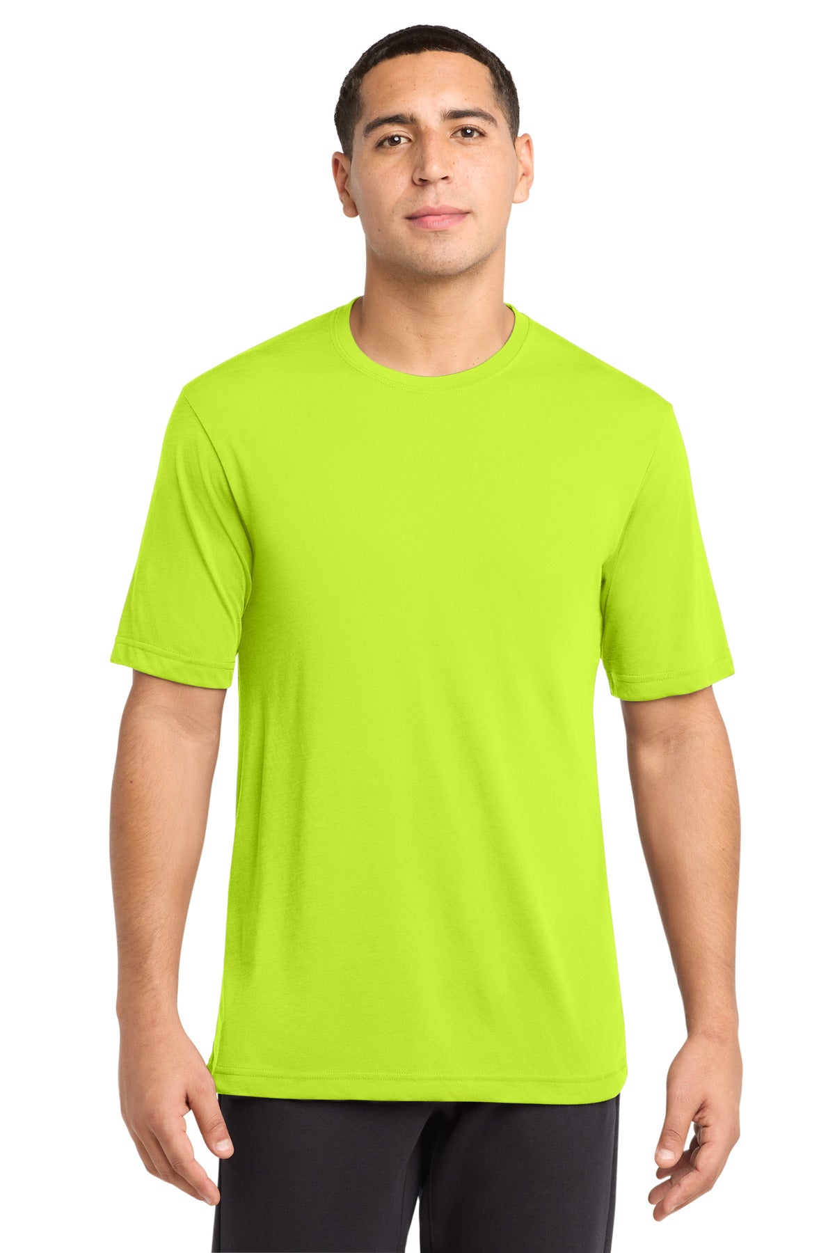Custom Embroidered Sport-Tek T-Shirts  in Neon Yellow