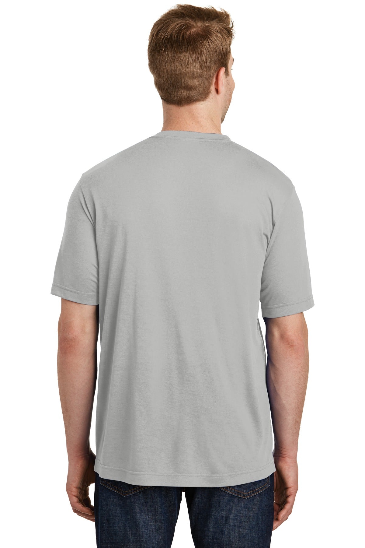 Custom Embroidered Sport-Tek PosiCharge Competitor Cotton Touch Tee. ST450,Silver