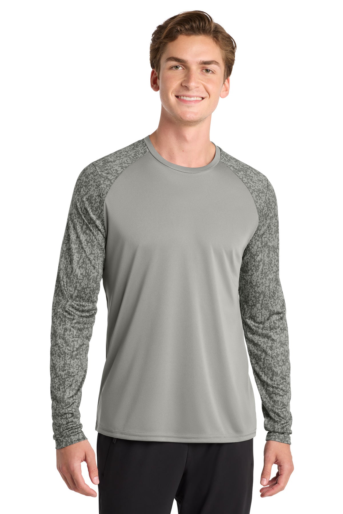 Custom Embroidered Sport-Tek T-Shirts  in Grey Concrete