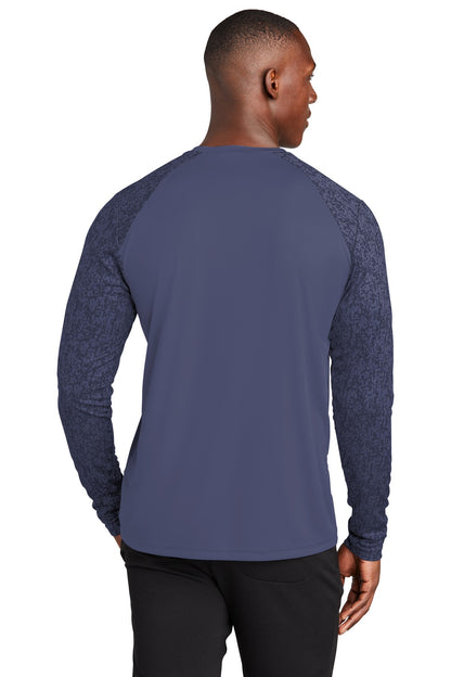 Custom Embroidered Sport-Tek  Long Sleeve Digi Camo Tee. ST460LS,True Navy