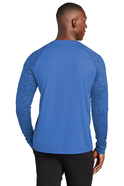 Custom Embroidered Sport-Tek  Long Sleeve Digi Camo Tee. ST460LS,True Royal