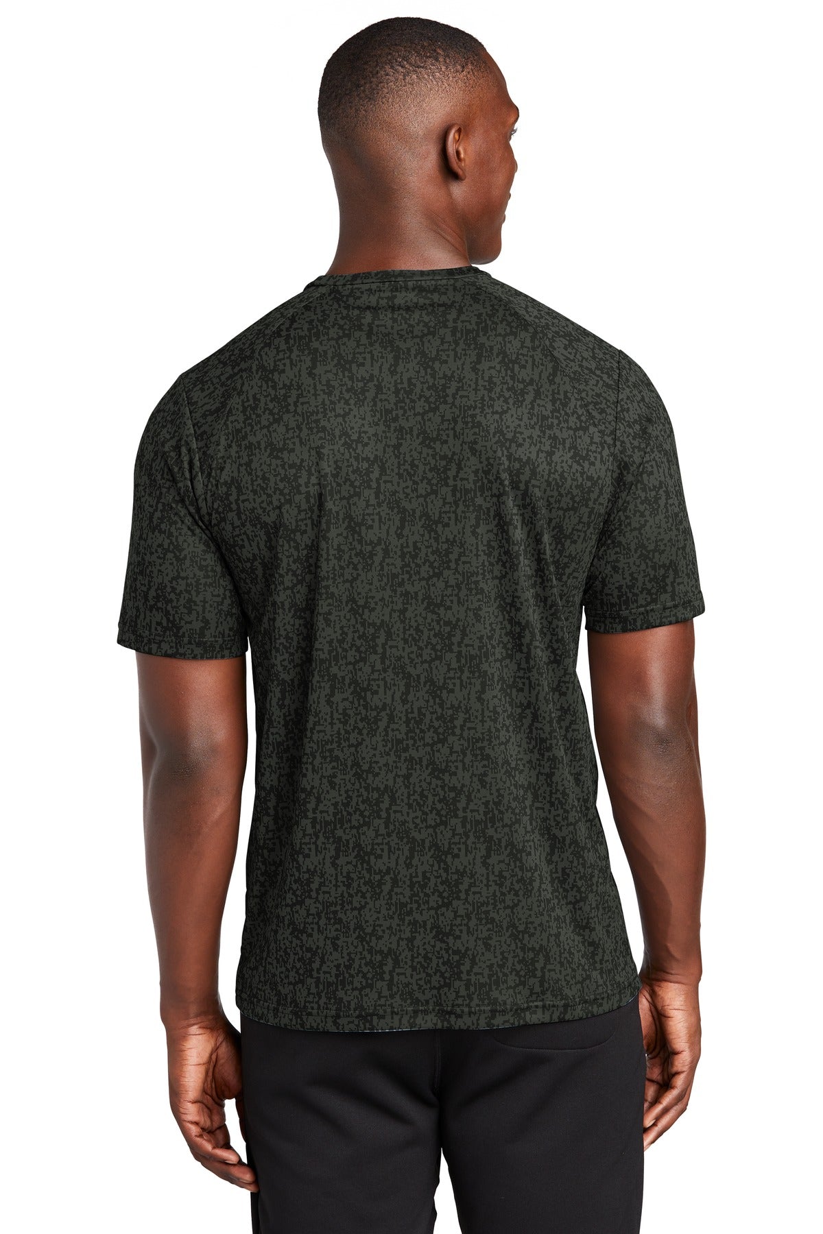 Custom Embroidered Sport-Tek  Digi Camo Tee. ST460,Black