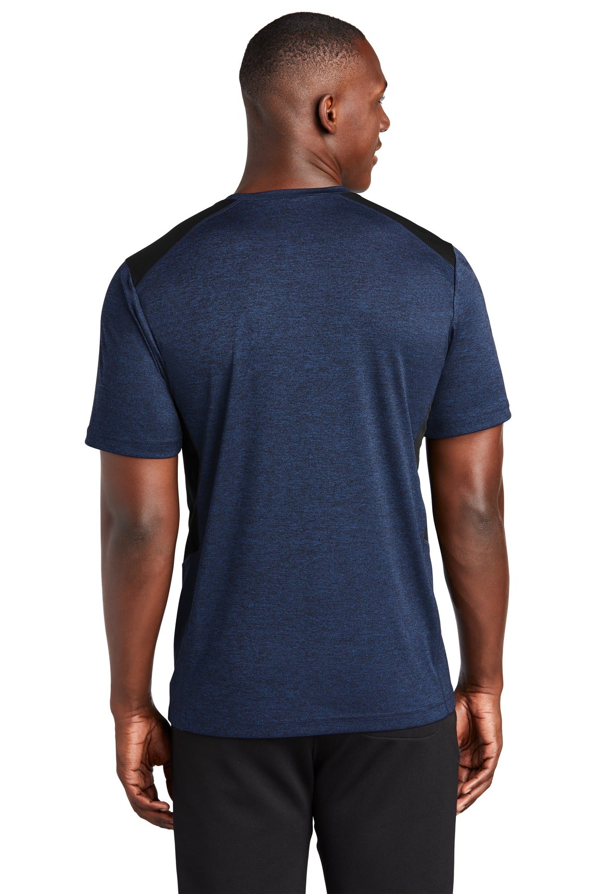 Custom Embroidered Sport-Tek  Endeavor Tee. ST465,Dark Royal Heather/ Black