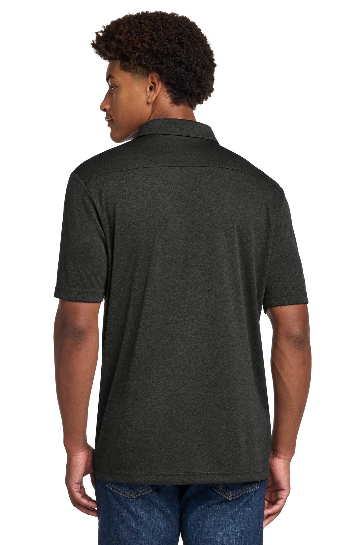 Custom Embroidered Sport-Tek Polos/Knits in Black Heather